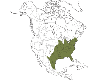 Tufted Titmouse Range