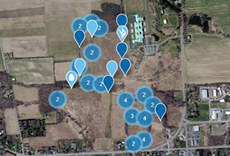 screenshot example of the Your Data map on the NestWatch website, showing map updates.