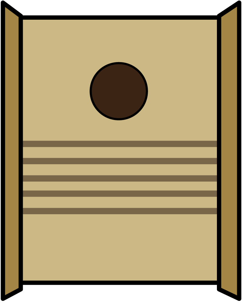 illustration of interior grooved walls in a nest box