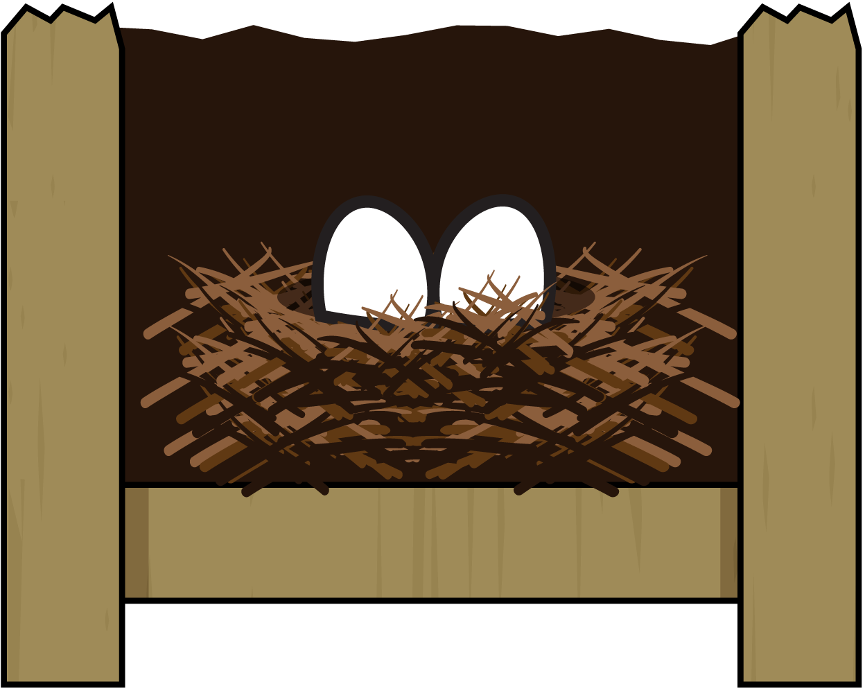illustration of a recessed floor in a nest box