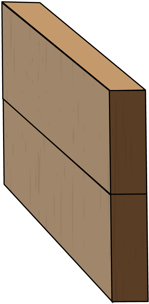 illustration of thick walls used for a nest box