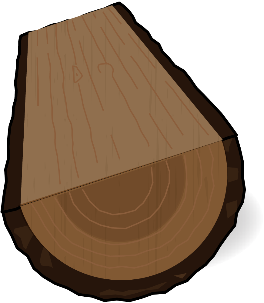 Untreated wood illustration